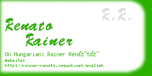 renato rainer business card